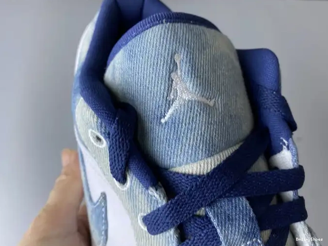 Bmlin Shoes Air Washed Denim Jordan Low CZ8455-100 1 0607